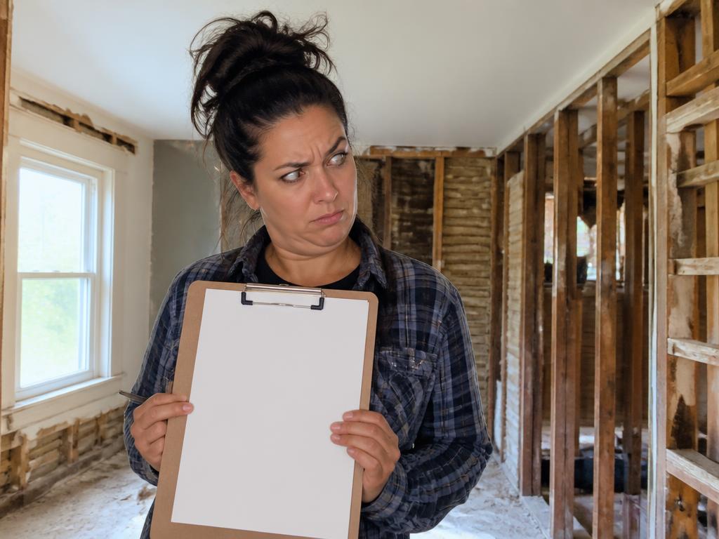 Person giving a skeptical side-eye while holding a clipboard
